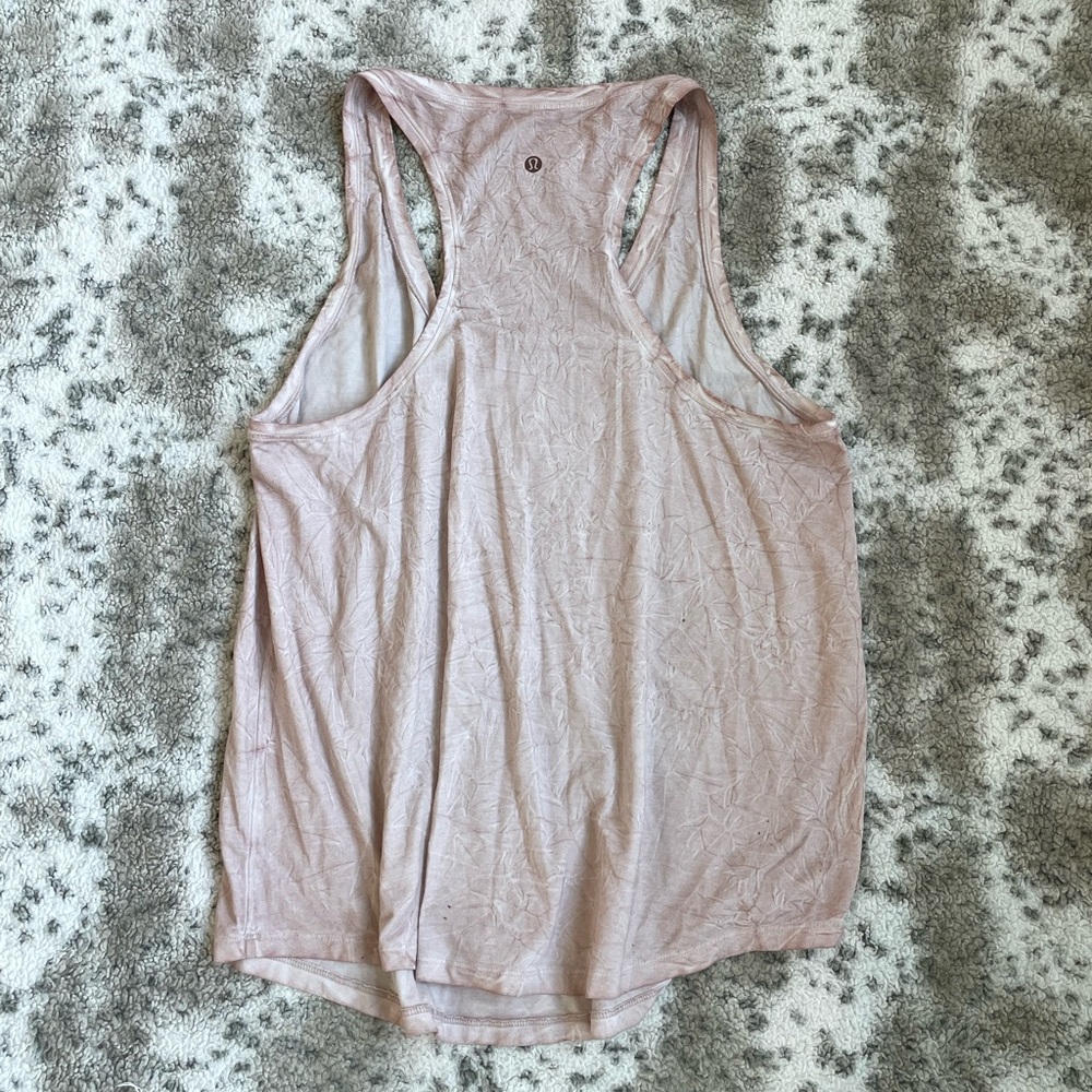 Lululemon pink washed tank top